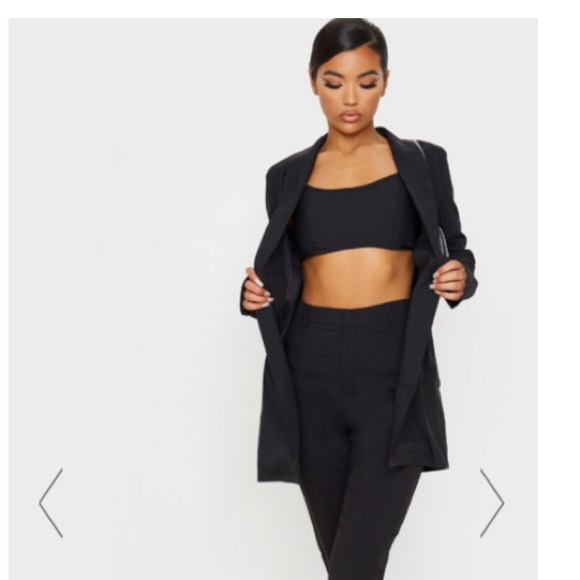 PRETTY LITTLE THING BLACK ZIP BACK CROP TOP NWT SIZE 2 - Picture 13 of 13